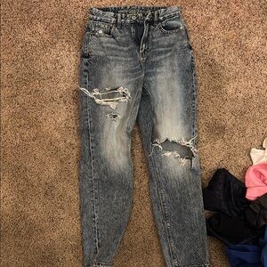 American Eagle Outfitters Ripped Denim Boyfriend Jeans